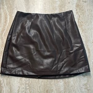 Abercrombie & Fitch Vegan Leather Mini Skort
